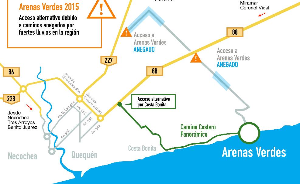 acceso a Arenas Verdes